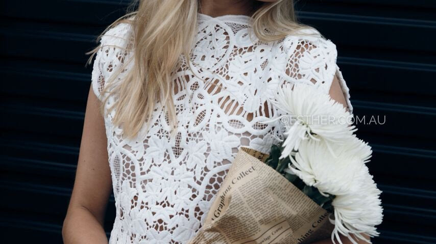 crisp white + denim-ESTHER & CO.