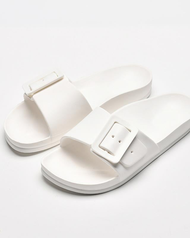 Women's summer slide flats open toe design by Esther & Co