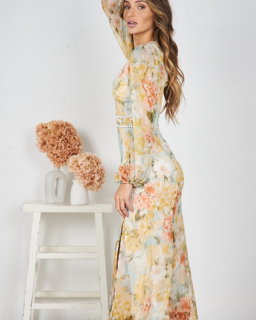 Pamelia Dress - Floral Print-Dresses-Womens Clothing-ESTHER & CO.