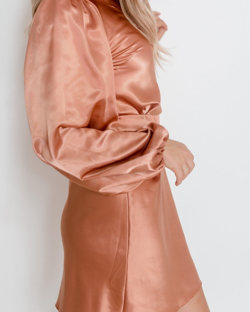 Tonneli Dress - Rust-Dresses-Womens Clothing-ESTHER & CO.