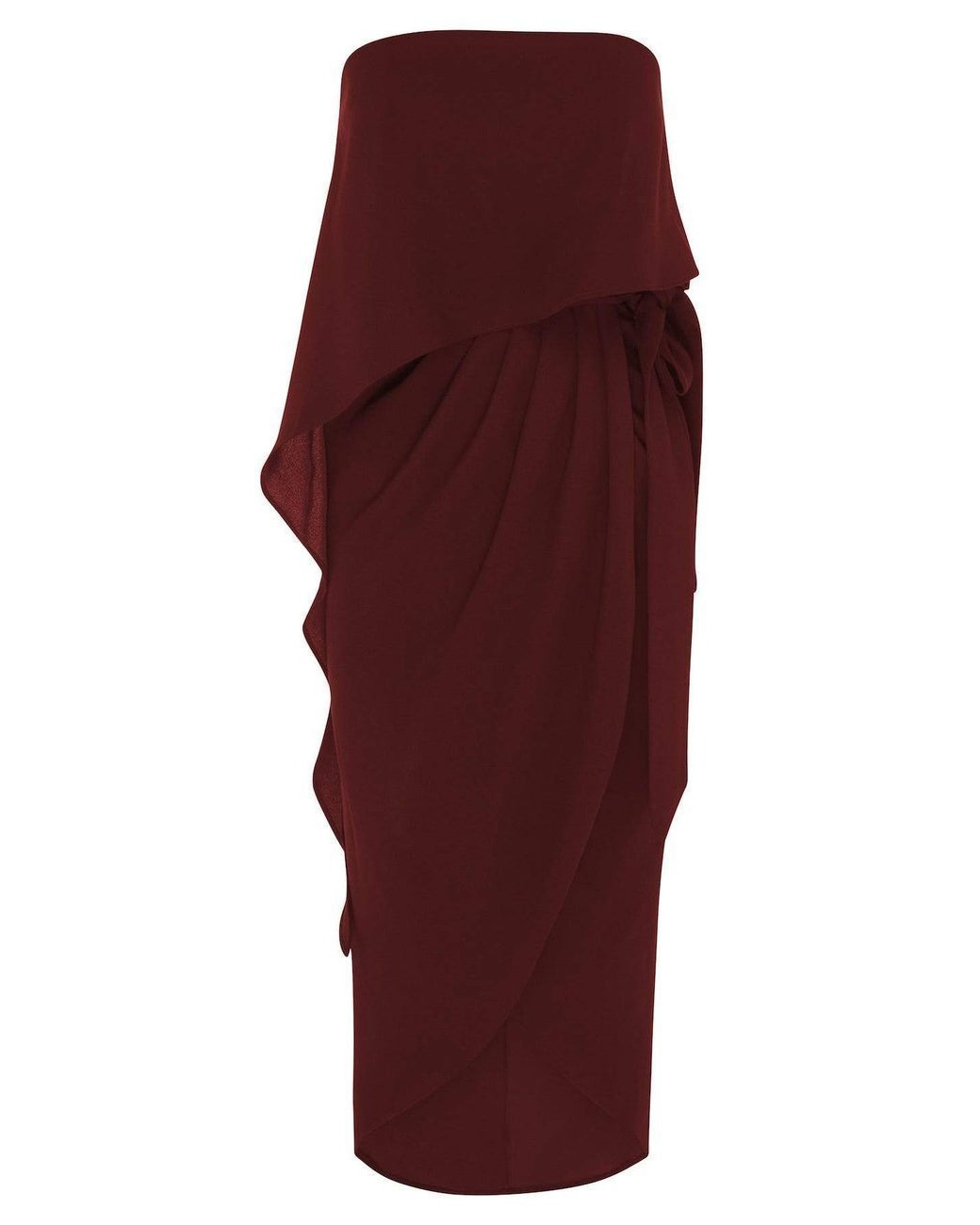 Fleur Strapless Dress - Burgundy-Dresses-Esther Luxe-ESTHER & CO.