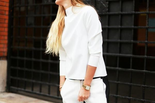 crisp white.