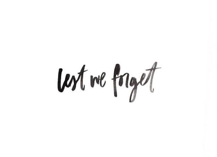 Lest we forget-ESTHER & CO.