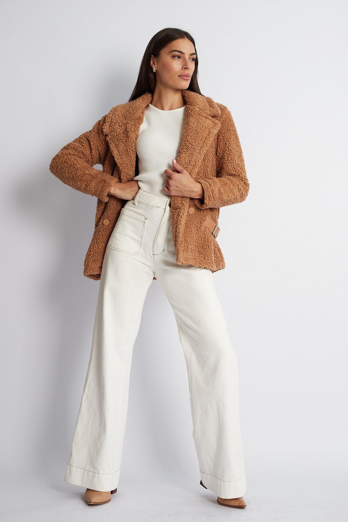 Grizelda Teddy Jacket Tan