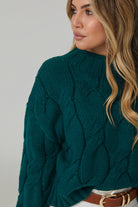 Hadi dark green knit jumper, back view