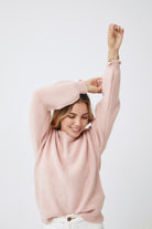 Harvie Knit in Pink womens pink knit jumper styled outfit