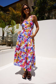 Sharonne Dress - Multi Fern Print