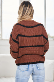Cinnabon Knit - Chocolate Stripe
