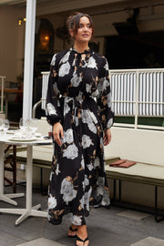 Abriel Dress - Black Floral