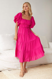 Adrianie Dress - Hot Pink