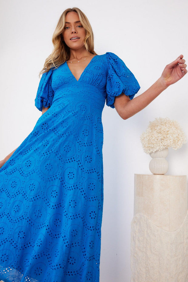 Alejandra Dress - Blue-Dresses-Womens Clothing-ESTHER & CO.