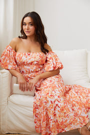 Avrille Dress - Orange Floral