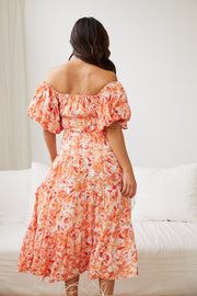 Avrille Dress - Orange Floral