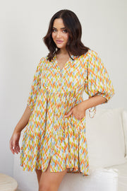 Bibiane Dress - Yellow Print