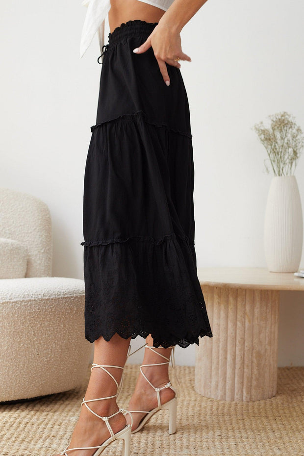 Brayma Skirt - Black-Skirts-Womens Clothing-ESTHER & CO.