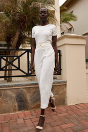 Cayla Pants - White-Pants-Womens Clothing-ESTHER & CO.