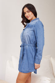Cecelia Dress - Mid Wash