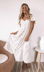 Celie Dress - Beige-Dresses-Womens Clothing-ESTHER & CO.