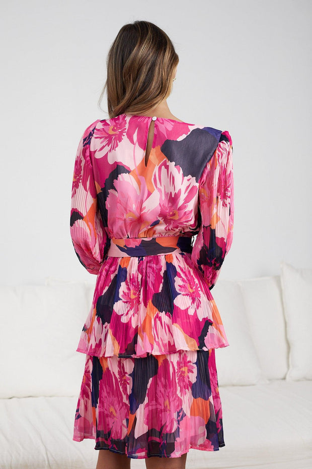 Colie Dress - Pink Floral-Dresses-Womens Clothing-ESTHER & CO.