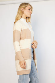 Damila Cardigan - Cream Stripe-Knitwear-Womens Clothing-ESTHER & CO.