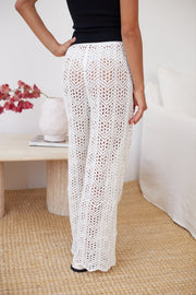 Daryllyn Crochet Pants - White