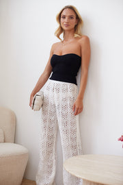Daryllyn Crochet Pants - White