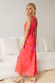Deritia Dress - Red Print