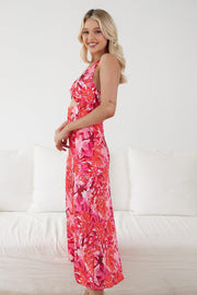 Ebelle Dress - Pink Print-Dresses-Womens Clothing-ESTHER & CO.