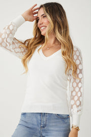 Elaia Knit Top - White