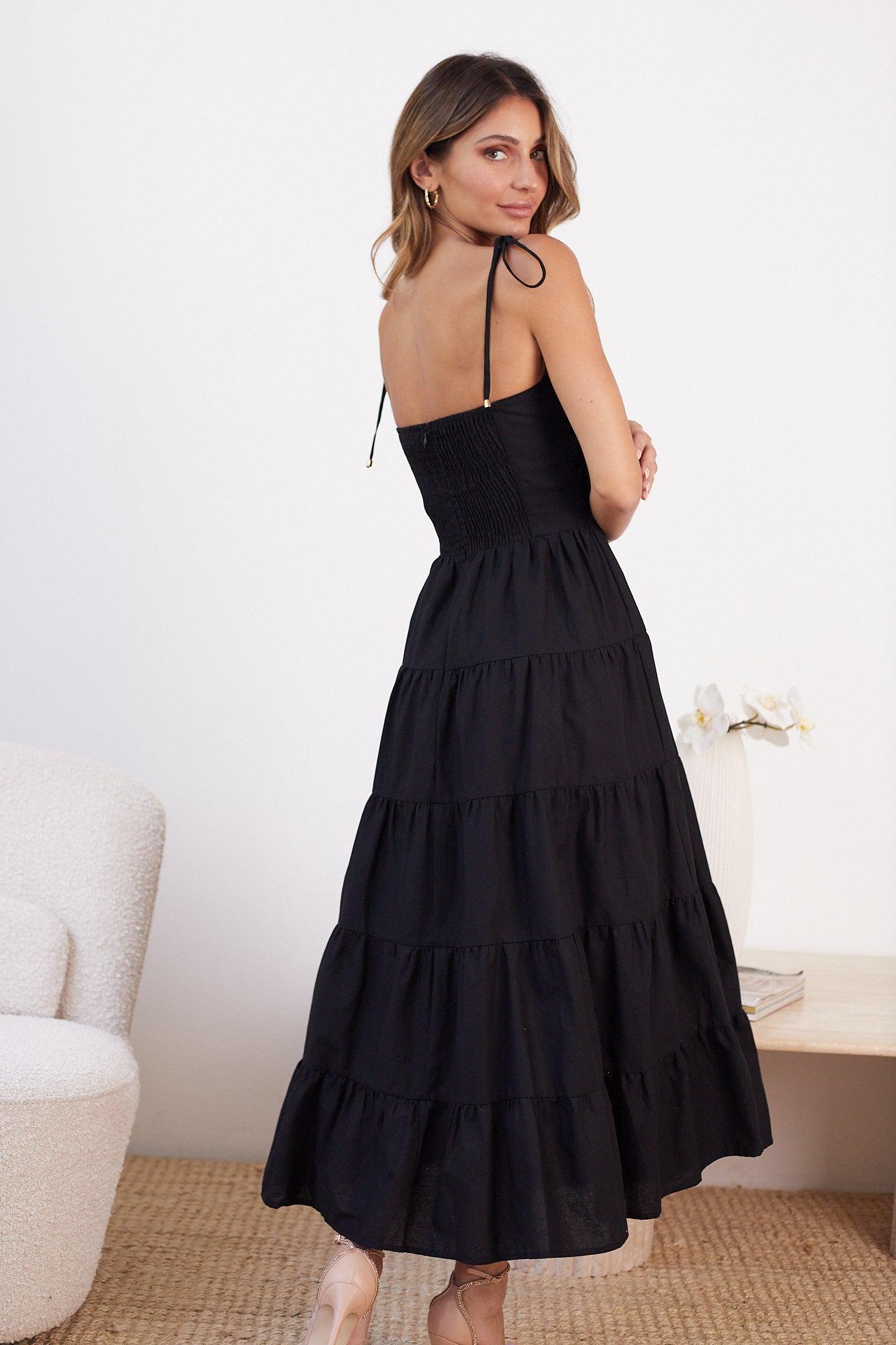 Elan Dress - Black-Dresses-Womens Clothing-ESTHER & CO.