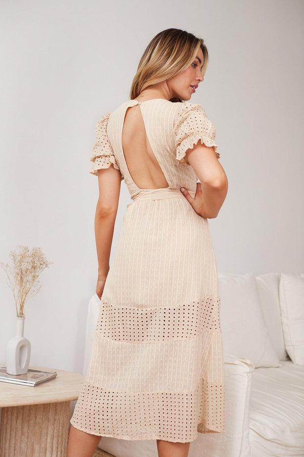 Ferryl Dress - Beige-Dresses-Womens Clothing-ESTHER & CO.