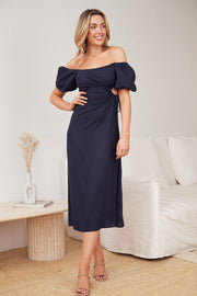 Fillia Dress - Navy-Dresses-Womens Clothing-ESTHER & CO.