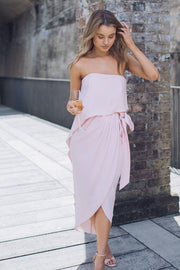 Fleur Strapless Dress - Pink-Dresses-Esther Luxe-ESTHER & CO.