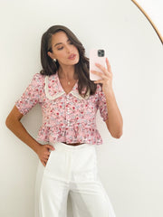 Ivy Top - Pink Print