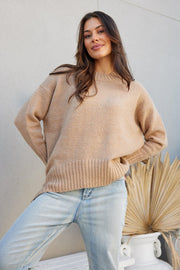 Jadyn Knit - Mocha-Knitwear-Womens Clothing-ESTHER & CO.