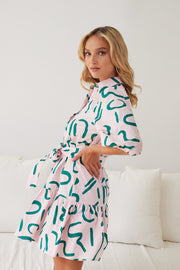 Jillana Dress - Pink Print