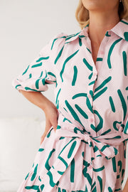 Jillana Dress - Pink Print