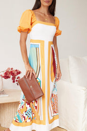 Kalina Dress - Yellow Print-Dresses-Womens Clothing-ESTHER & CO.