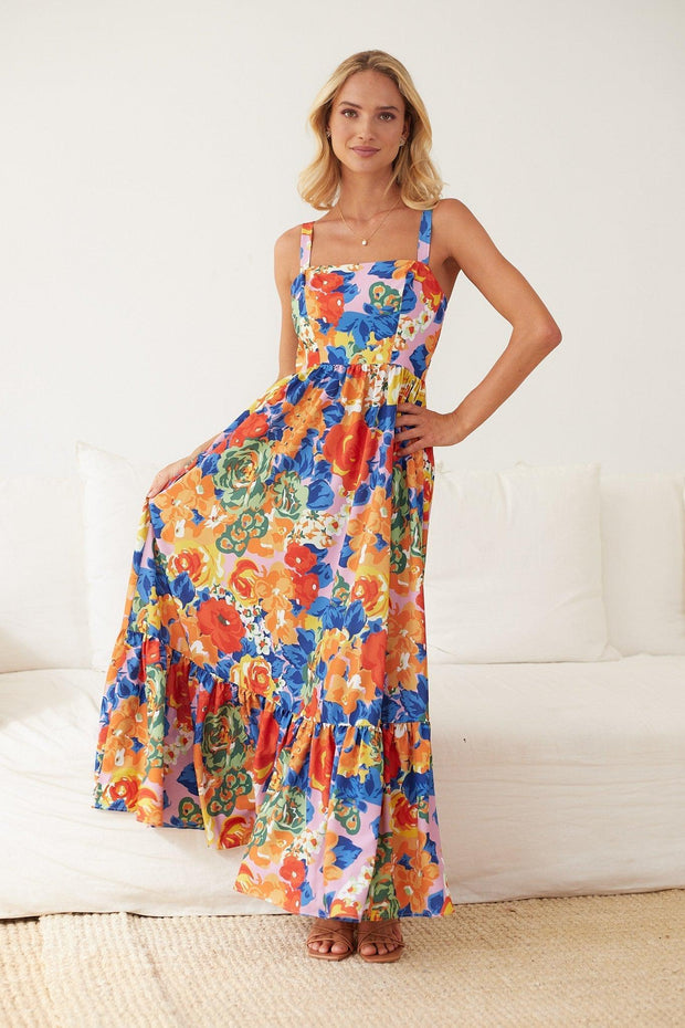 Katarzyna Dress - Multi Floral-Dresses-Womens Clothing-ESTHER & CO.
