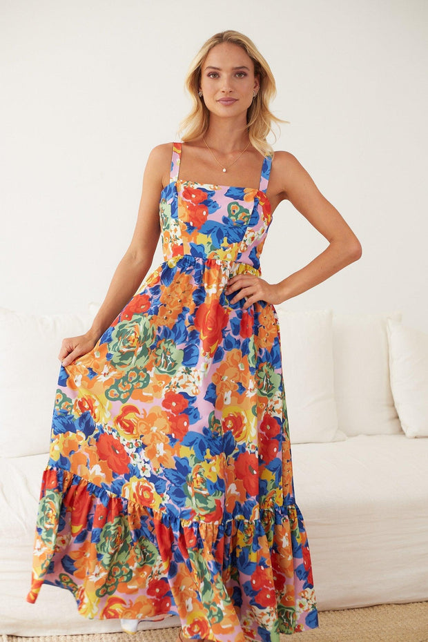 Katarzyna Dress - Multi Floral-Dresses-Womens Clothing-ESTHER & CO.