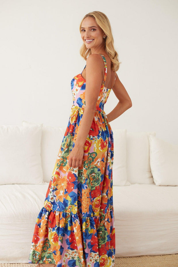 Katarzyna Dress - Multi Floral-Dresses-Womens Clothing-ESTHER & CO.