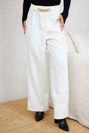 Leeta Pants - White-Pants-Womens Clothing-ESTHER & CO.