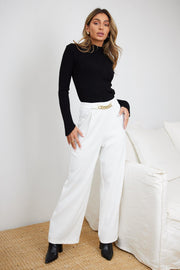 Leeta Pants - White-Pants-Womens Clothing-ESTHER & CO.