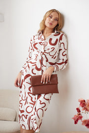 Lolly Dress - Brown Print