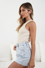 Lorry Knit Top - Beige