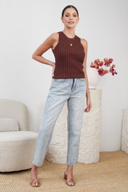 Lorry Knit Top - Chocolate