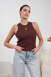 Lorry Knit Top - Chocolate