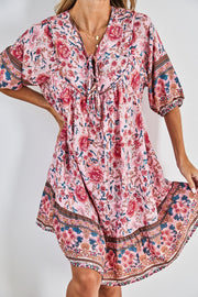 Luisyana Dress - Pink Print