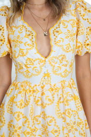 Pania Dress - White Print