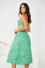 Recia Dress - Green Print-Dresses-Womens Clothing-ESTHER & CO.